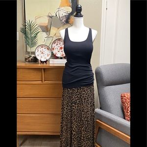Animal print high/low maxi skirt 1X